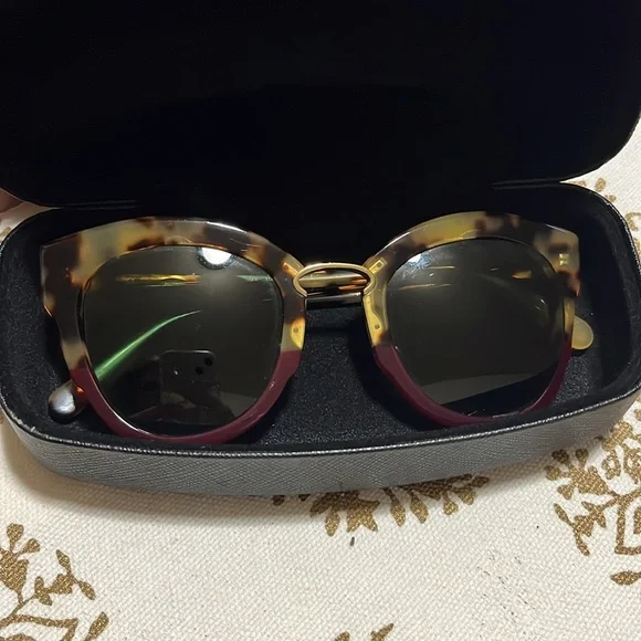 Salvatore Ferragamo Ruby Red Tortoise Cat Eye Sunglasses - Picture 4 of 8